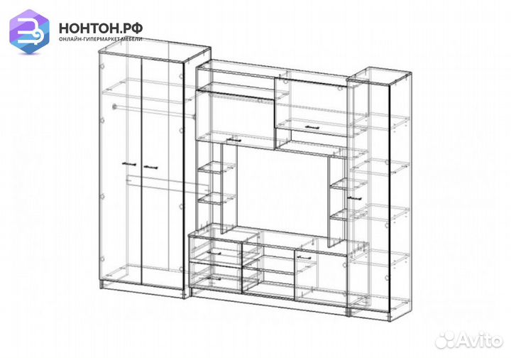 Гостиная Флора венге / дуб белфорт