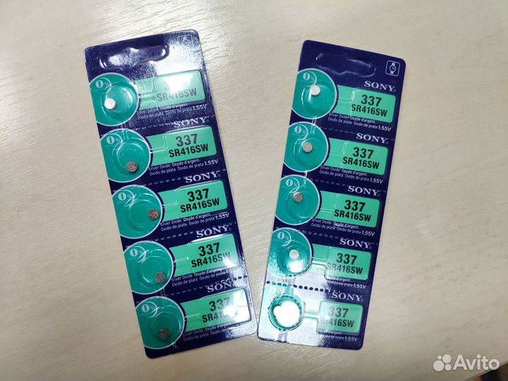 Батарейки для микронаушника Sony 337 SR416SW 4 шт