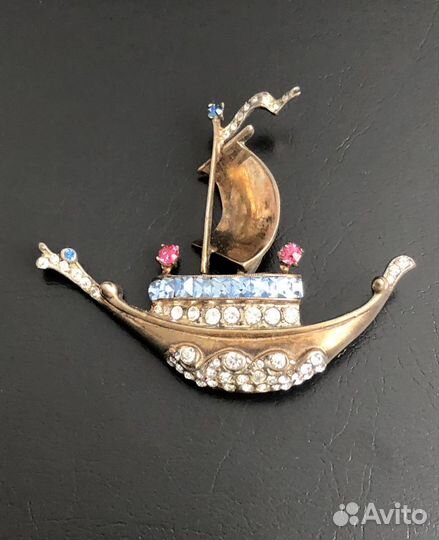 Серебряная Брошь Coro Craft Sterling Винтаж США