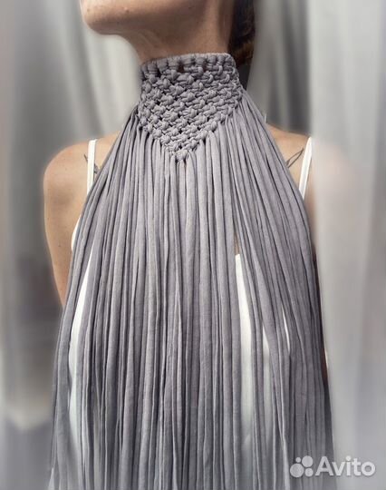 Макраме-колье, украшение на шею