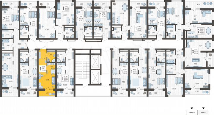 Квартира-студия, 23,6 м², 17/19 эт.