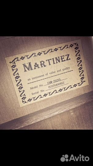 Гитара акустическая martinez FAW-702 VS