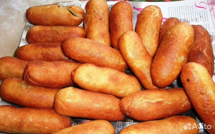 Пирожки домашние жареные и печеные