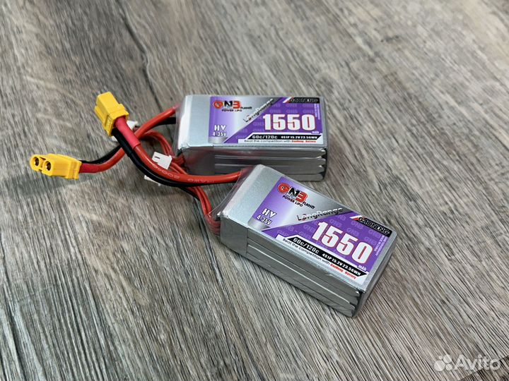 Аккумулятор lipo для FPV GNB 1550 HV 4S 60C XT60