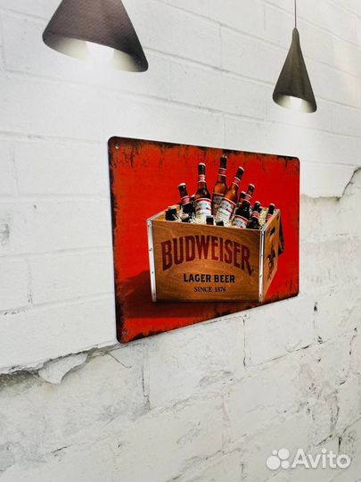 Декор на стену табличка Budweiser Beer