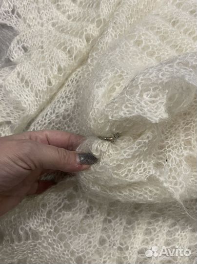 Оренбургский пуховый платок паутинка 120/120