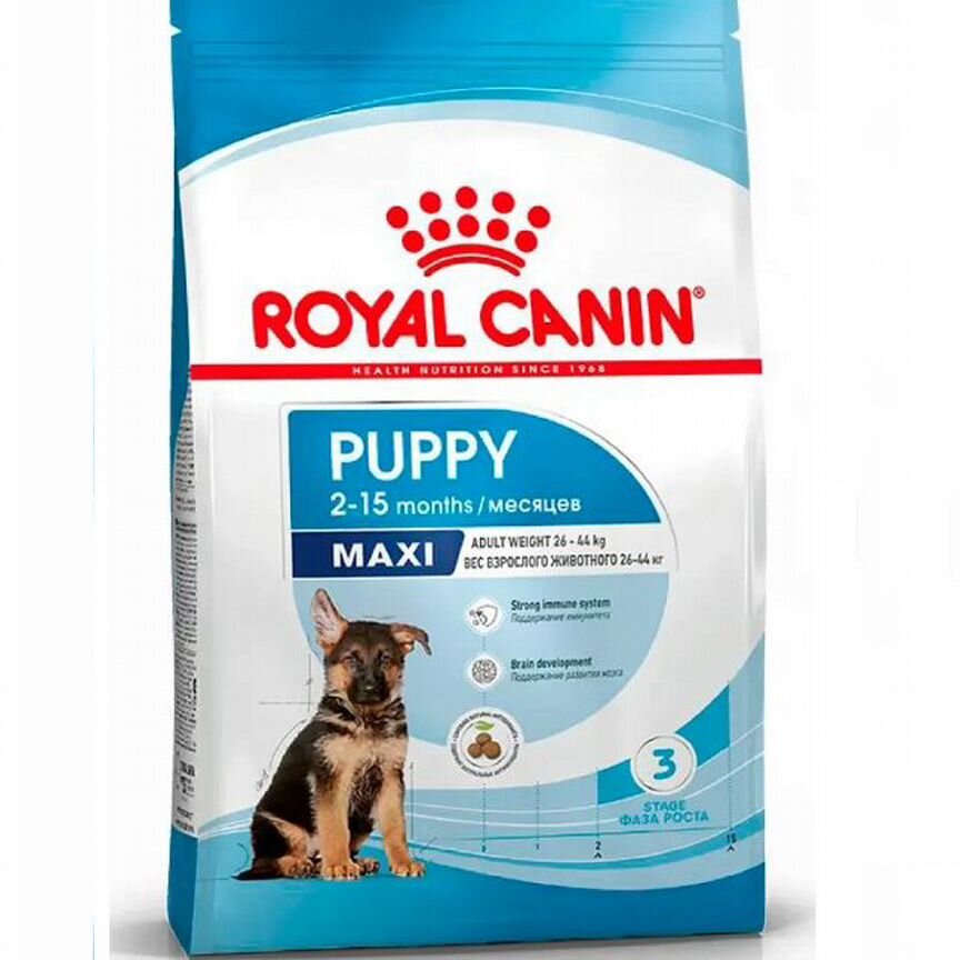 Корм для собак royal canin maxi puppy 15 кг