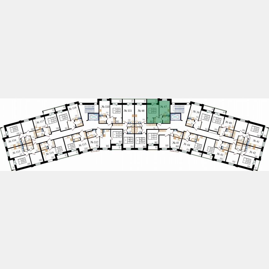 1-к. квартира, 40,5 м², 6/8 эт.