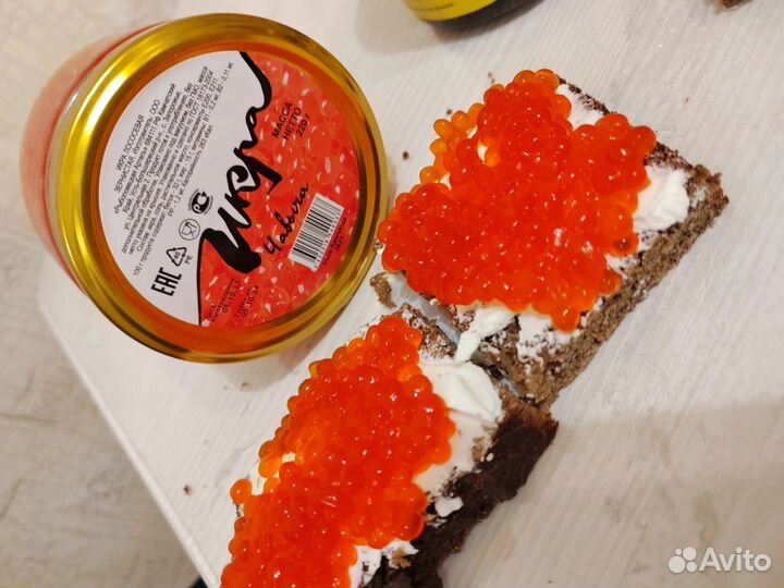 Красная икра чавыча штучно