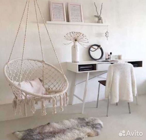 Одноместный плетеный подвесной гамак