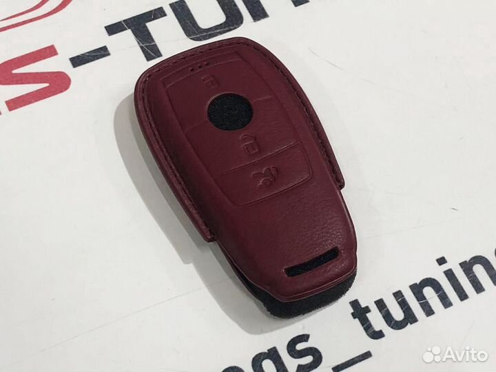 Чехол для ключа Mercedes нового образца бордовый