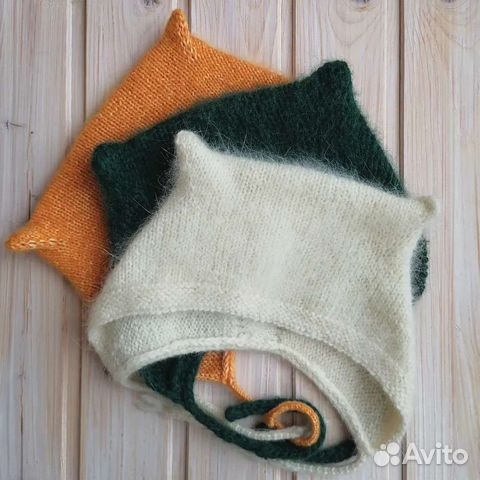 Пушистые и нежные чепчики с ушками
