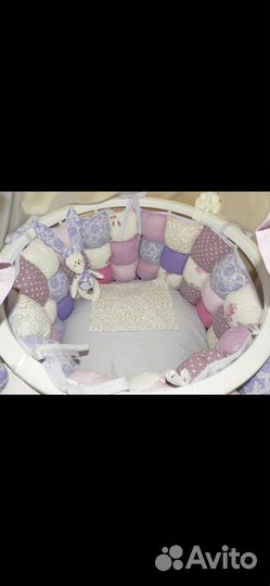 Детская кроватка трансформер круглая