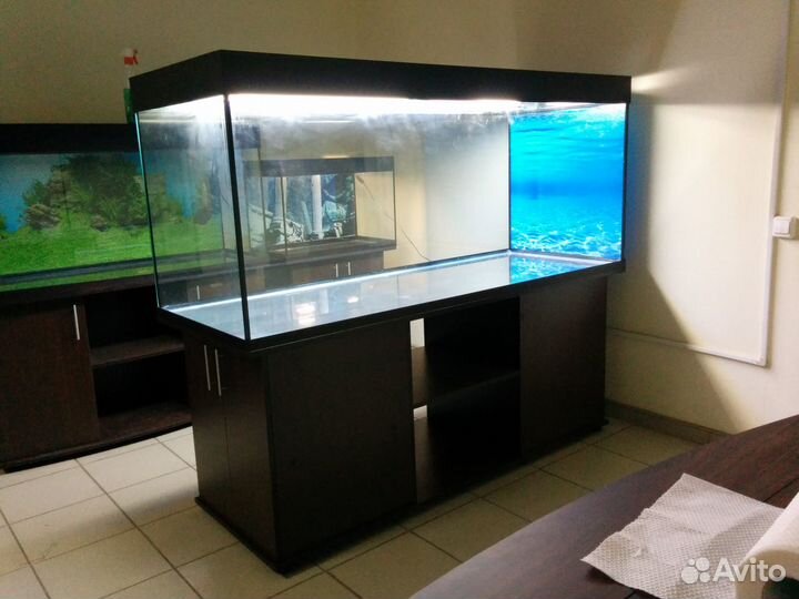 Аквариум 672 двухсторонний, свет, биофильтр, тумба