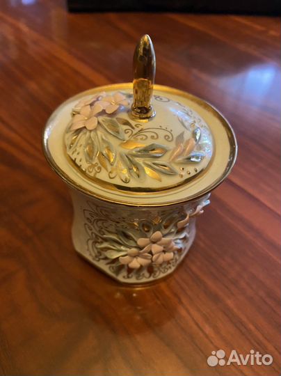 Кисловодский фарфор шкатулка ручная работа