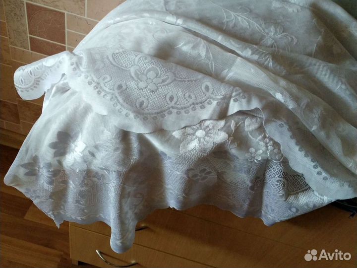 Тюль/шторы для ванны много (Садовая