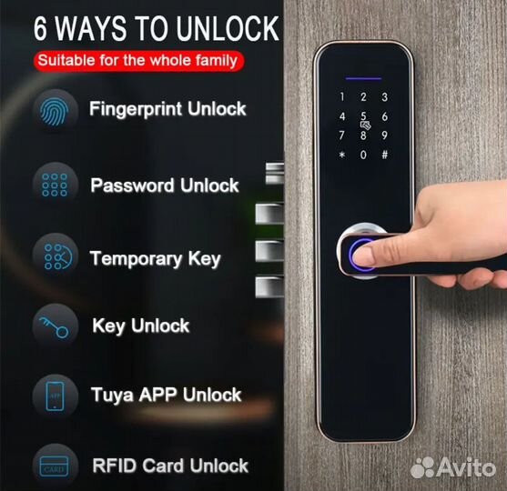 Дверной электронный умный смарт замок