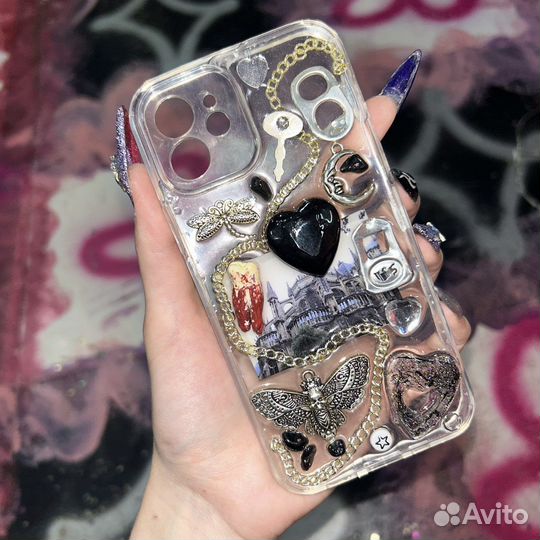 Чехол из эпоксидной смолы iPhone 12 pro max 13 y2k