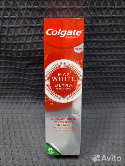 Зубная паста Colgate max white ultra active foam