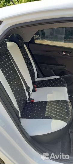 Чехлы Лифан Салано чёрные с белым Оксфорд