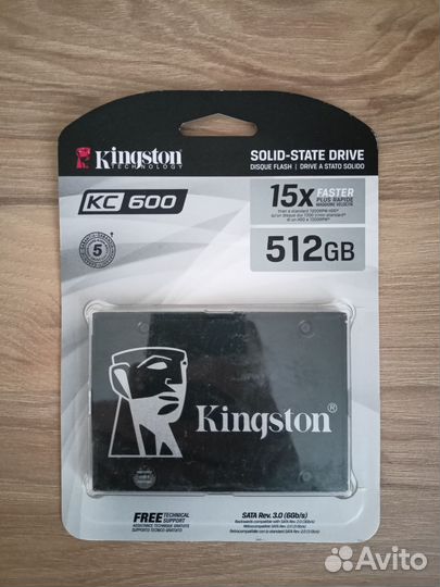 SSD диск Kingston KC600 512гб