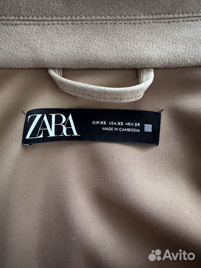 Рубашка замшевая zara