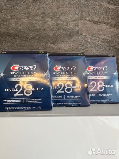 Отбеливающие полоски Crest Supreme Bright 28Levels