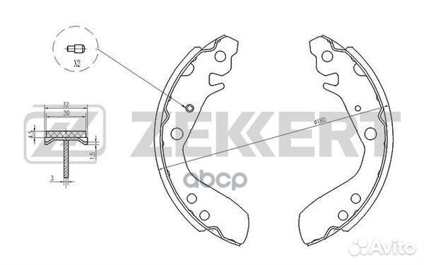 Колодки торм. бараб. задн. Honda Jazz II 02