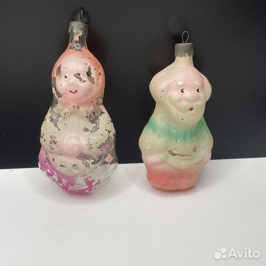 Редкие елочные игрушки Дед и Бабка СССР (Сзр)
