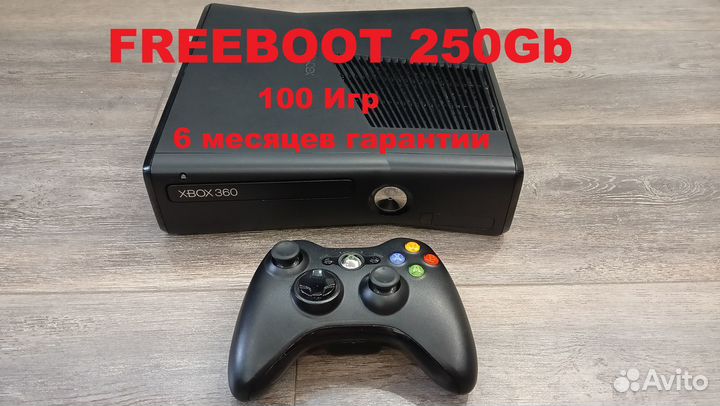 Xbox 360 Slim 250 Gb Freeboot 100 игр