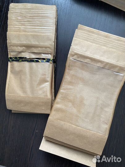 Крафт пакеты дой-пак зип-лок с окном