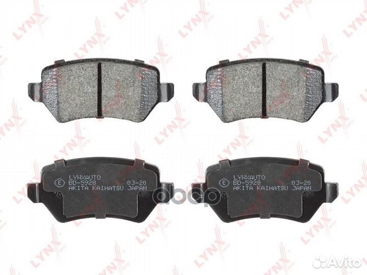Колодки тормозные дисковые зад BD5928 lynxauto