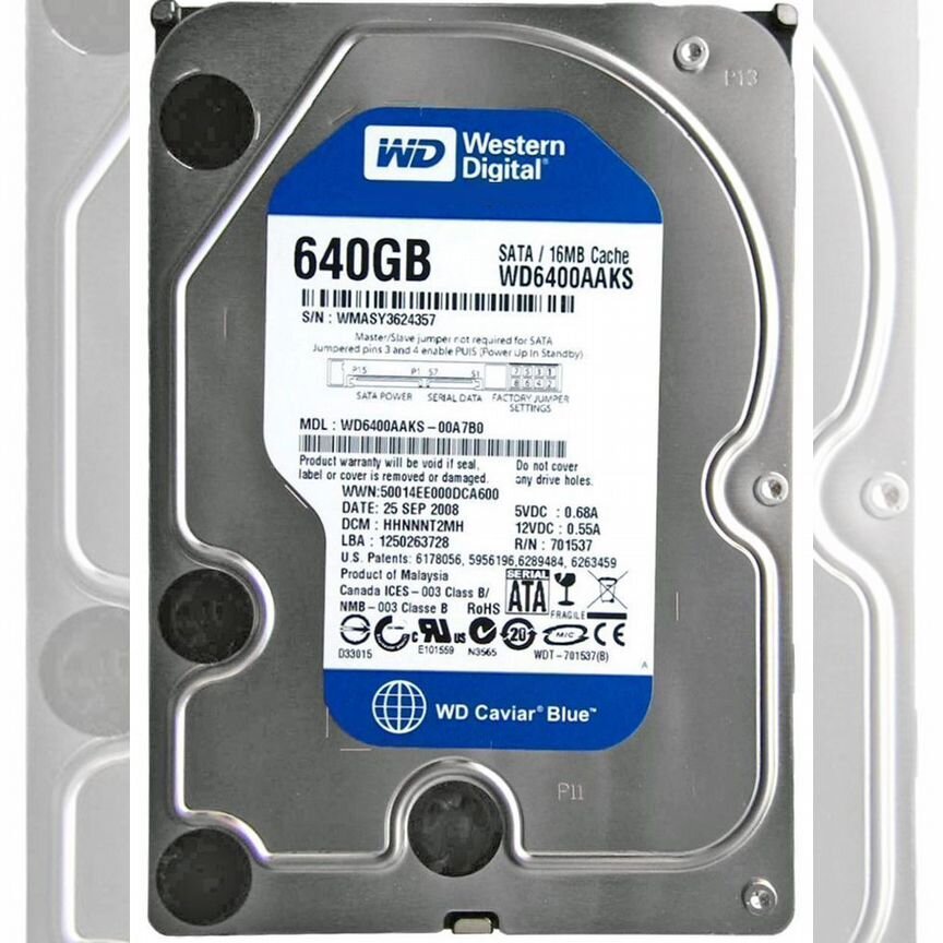 [WD6400AAKS] Жесткий Диск Western Digital 640gb Sata Wd6400aaks