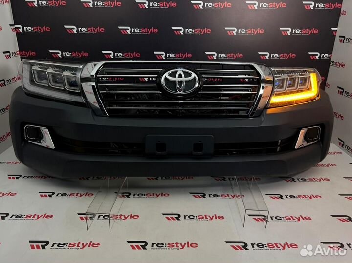 Бампер + Фары Toyota Land Cruiser 200