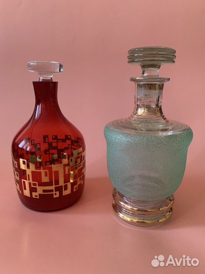 Графин стекло позолота