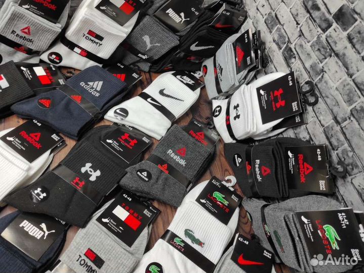 Носки Nike Adidas Puma Reebok Jordan Tommy Lacoste