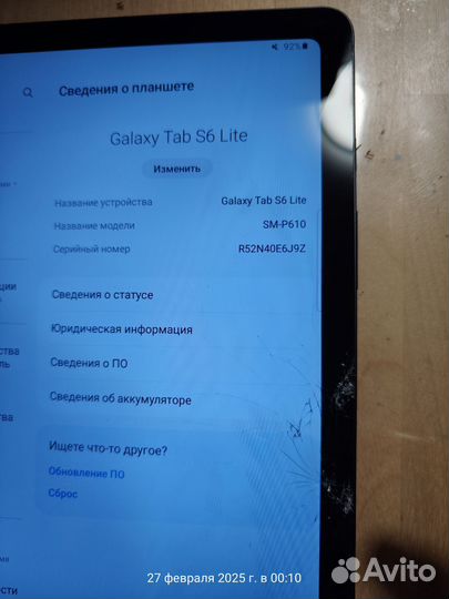 Планшет Samsung tab s6 lite