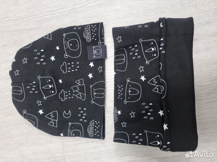 Шапка+снуд для ребенка 3-5 лет, весна/осень