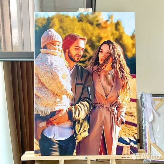 Портрет по фото, портрет на холсте в Омске