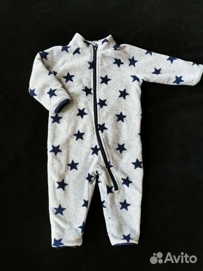 Флисовый комбенизон, шапочки, боди-рубашка