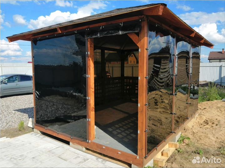 Мягкие окна для беседки