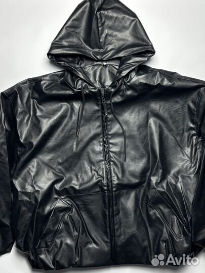 Кожаный Бомбер Оверсайз Balenciaga Type