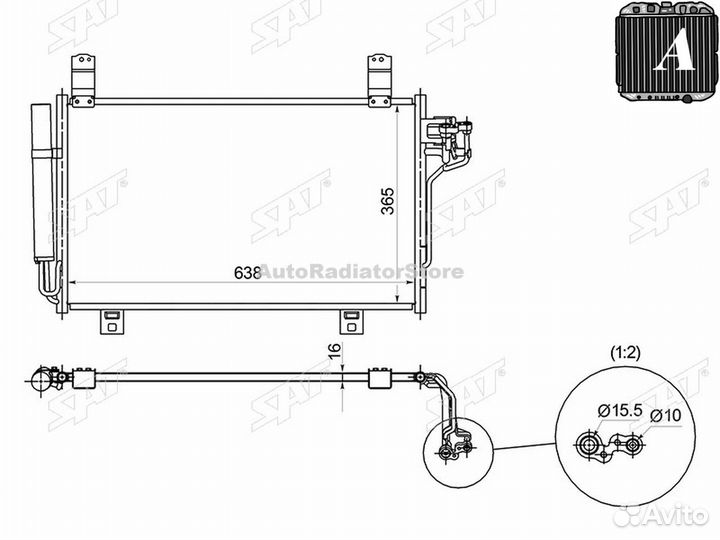 Радиатор кондиционера Мазда CX-5 2.2D 12-17