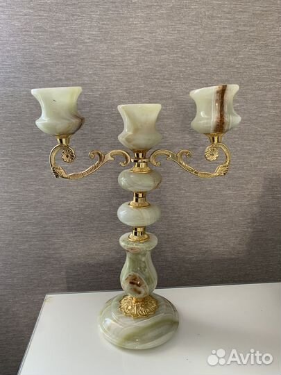 Подсвечник канделябр из оникса