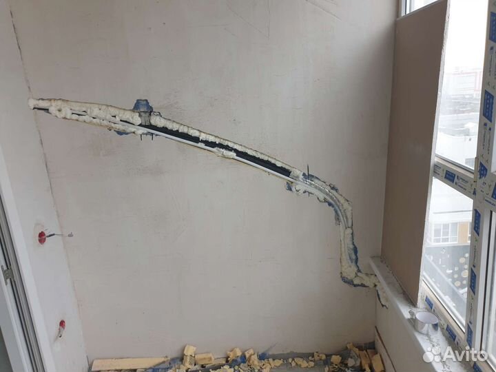 Установка кондиционеров. Закладка трасс