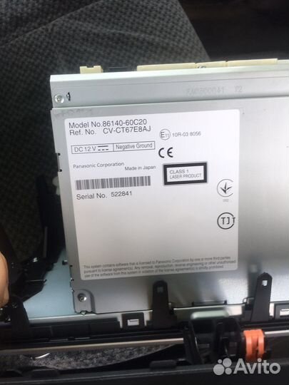 Автомагнитолла штатная тойота ланд крузер прадо