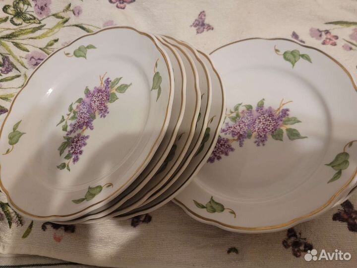 Тарелки сирень дулево