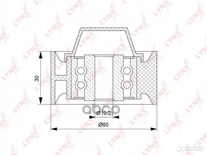 Ролик обводной приводного ремня PB7172 lynxauto