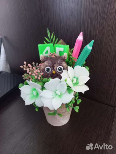 Букет учителю из мыла