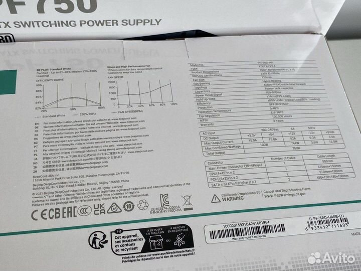 Блок питания DeepCool PF750 750W